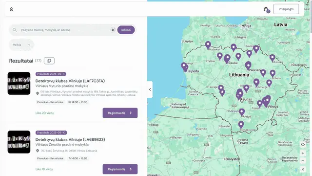Popamokinė veikla vaikams per bureliai.lt - būrelių pasirinkimas pagal amžių, vietą ir kategoriją